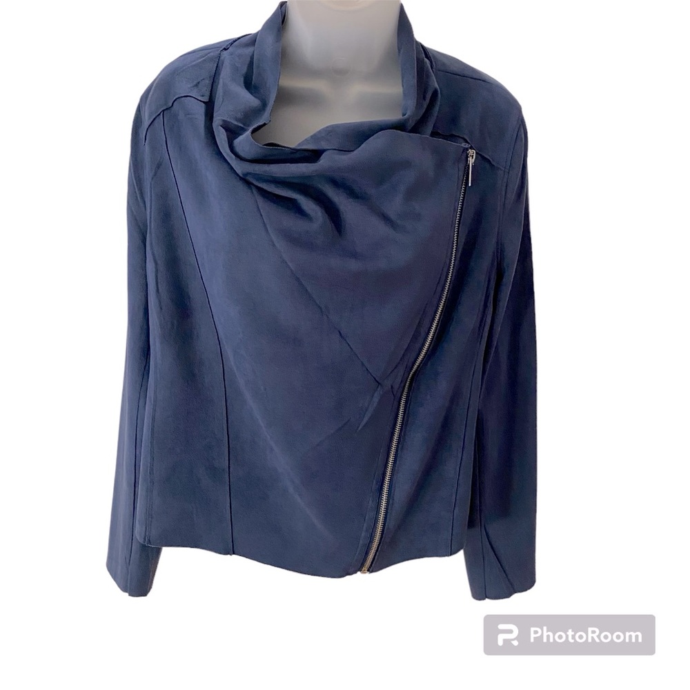 Soft motorcycle jacket in vegan suede, size M